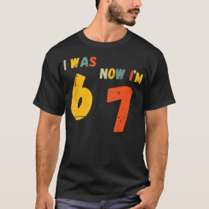 Camisa de Aniversário de 7 Anos Eu Era 6 Agora Sou