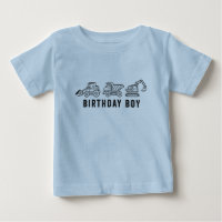 Camisa de Aniversário de Construção para Meninos P