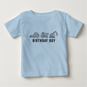 Camisa de Aniversário de Construção para Meninos P