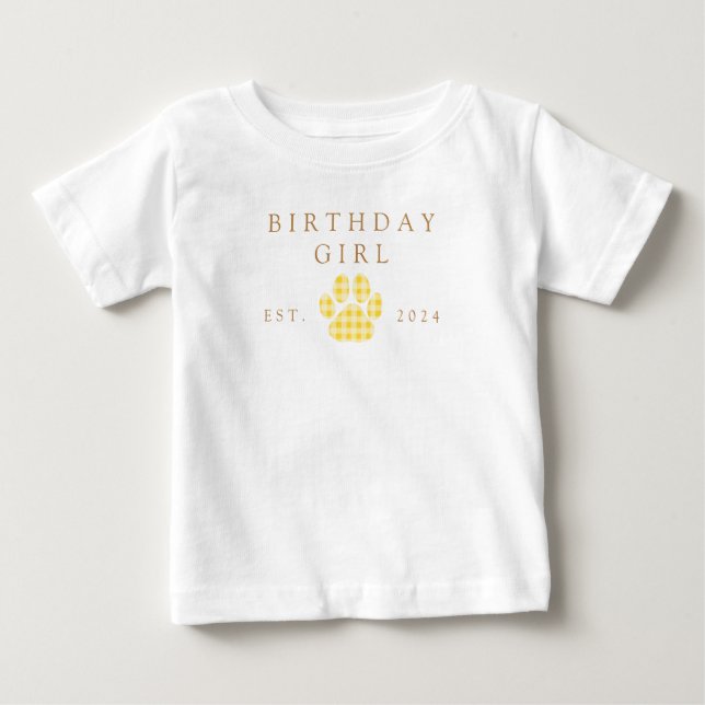 Camisa de Aniversário de Crianças com Estampa de P (Frente)