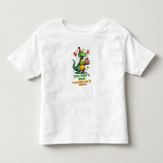 Camisa de aniversário de dinossauro bonito para Ve