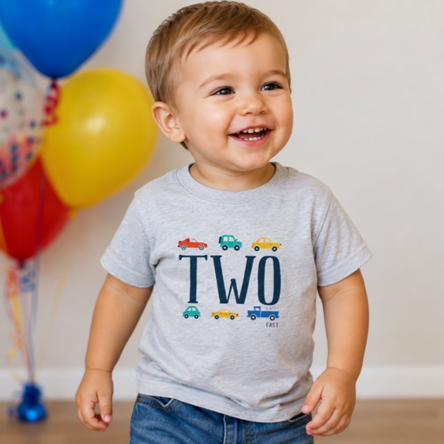 Camisa de Aniversário de Dois Transportes (Transportation Second Birthday Shirt)