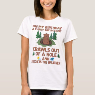 Camisa de aniversário de Groundhog, Preveja o tem