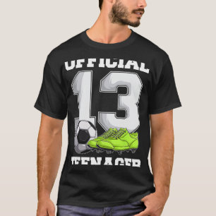 Camisa de Aniversário de Menino de 13 Anos de Fute