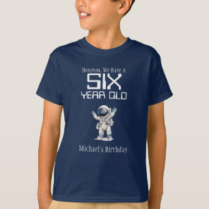 Camisa de aniversário de menino do espaço sideral