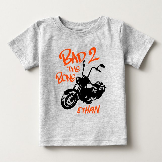 Camisa de aniversário de motocicleta ruim com a ca (Frente)