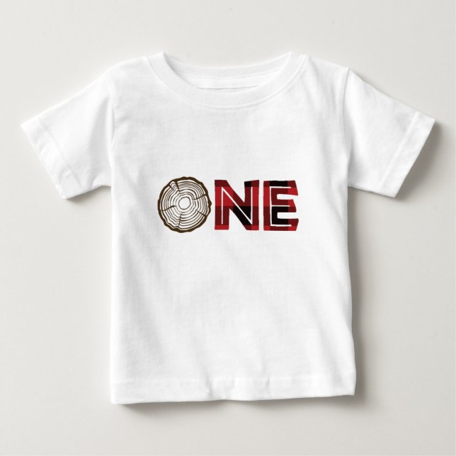 Camisa de Aniversário de Um Ano do Lenhador (Frente)