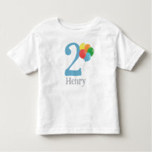 Camisa de aniversário do balão com idade para cria