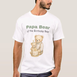 Camisa de Aniversário do Papai Urso