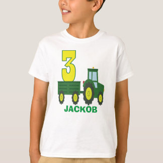 Camisa de aniversário do trator - aniversário de 3