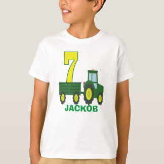 Camisa de aniversário do trator - aniversário pers