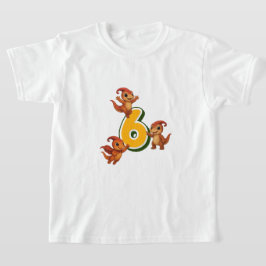 Camisa de aniversário Kammli Dino – 6 anos