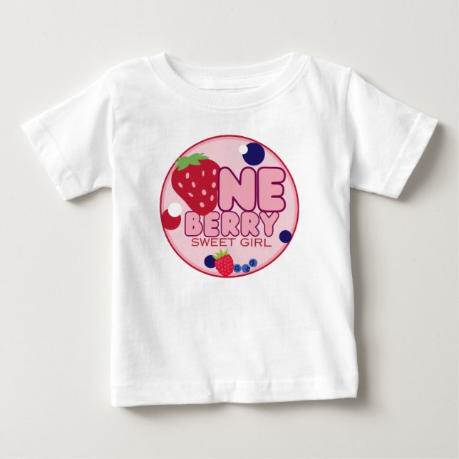 Camisa de Aniversário One Berry Sweet Girl (Frente)
