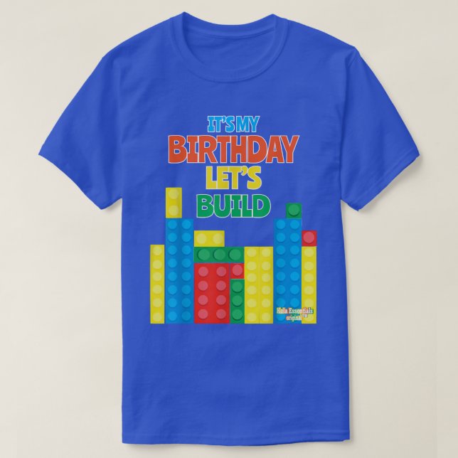Camisa De Aniversário Para Crianças Vamos Construí (Frente do Design)