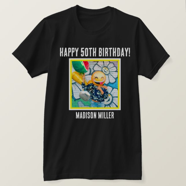 Camisa de aniversário personalizada de 50 marcos (Frente do Design)
