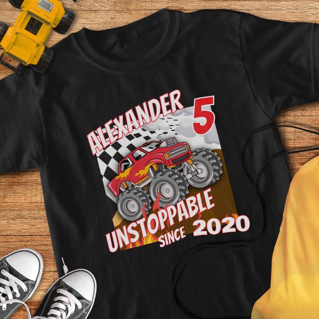 Camisa de Aniversário Personalizada de Caminhão Mo (Criador carregado)