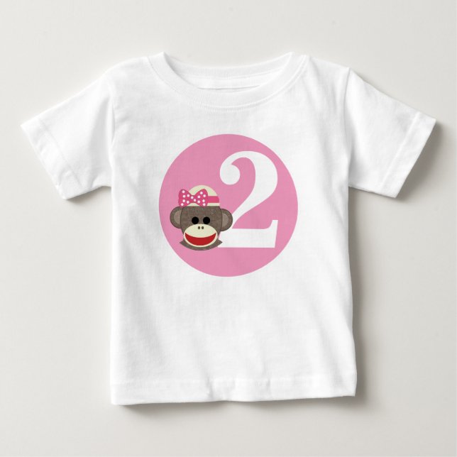 Camisa de aniversário personalizável da Sock Monke (Frente)