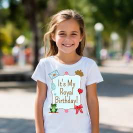 Camisa de Aniversário Real para Meninas