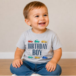 Camisa de Aniversário Transporte Menino de Anivers