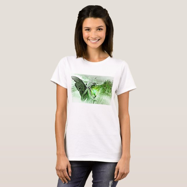 Camisa de Anjo Mágico Verde Bonito (Frente Completa)