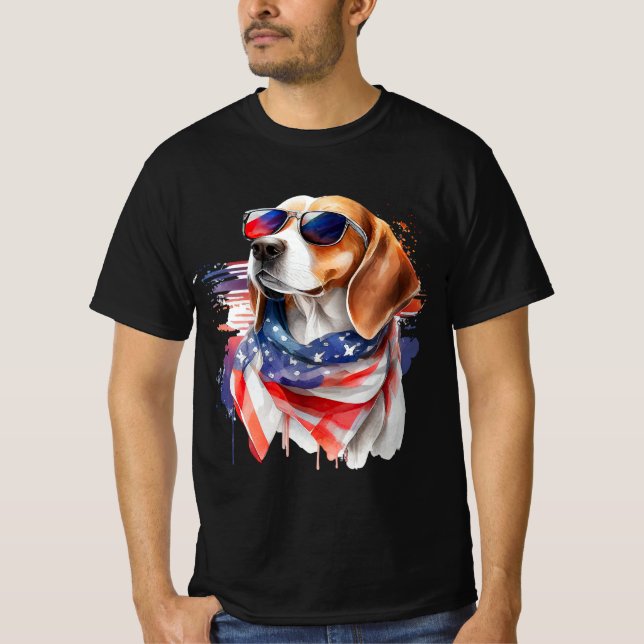Camisa de Aquarela Cachorro-Beagle Sublimation Wat (Frente)