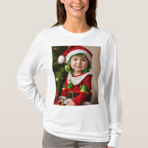 Camisa de Aquarela de Natal Whimy em Preto
