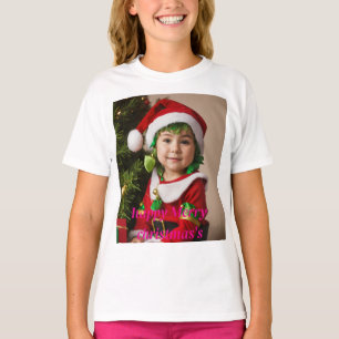 Camisa de Aquarela de Natal Whimy em Preto