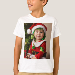 Camisa de Aquarela de Natal Whimy em Preto
