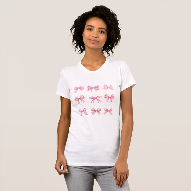 Camisa de Arco rosa coqueta para mulheres - Bella  (Frente Completa)