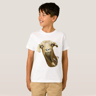 Camisa De Arte Animal De Fazenda De Cabra Bonita