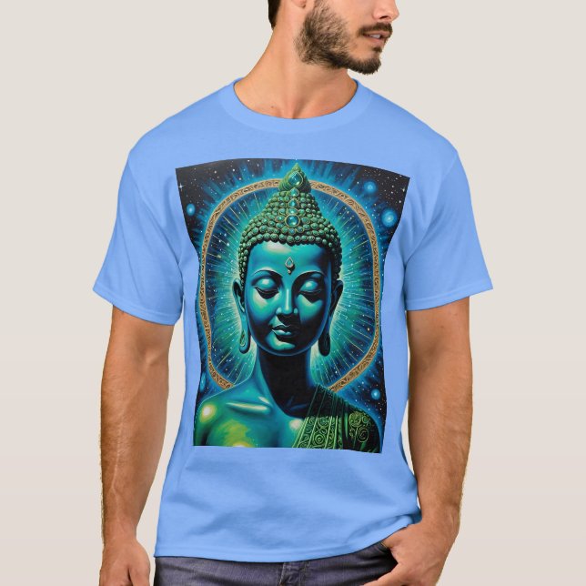 Camisa de Arte Buda de Iluminismo Cósmico (Frente)