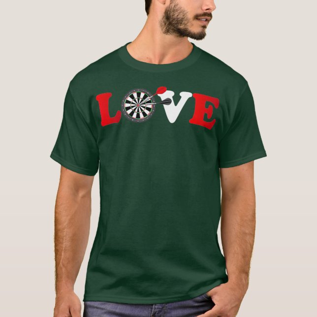 Camisa de arte Dart engraçado para jogos de dardo (Frente)