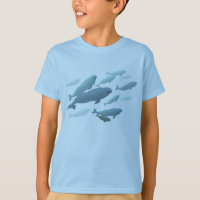 Camisa de Arte de Baleia de Beluga, de Criança