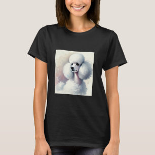 Camisa de Arte de Poodle Elegante Para Amantes e D