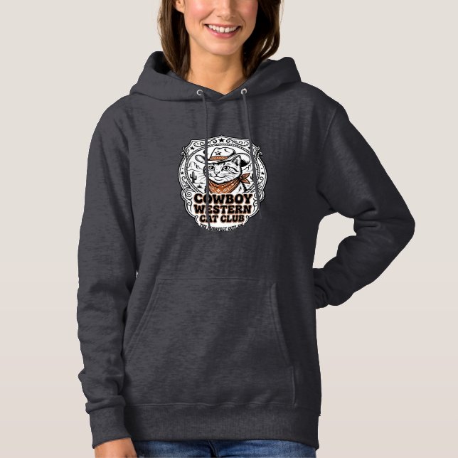Camisa de Arte de Vaqueiro Ocidental Gato Amante - (Frente)