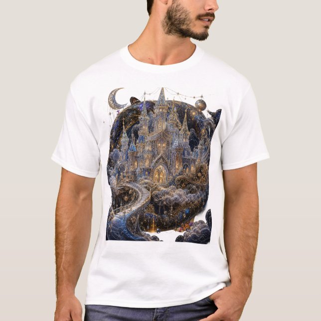 Camisa de Arte do Castelo de Fantasia Encantado so (Frente)