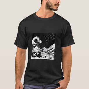 Camisa de arte do Dia das Bruxas da Onda Sinister 