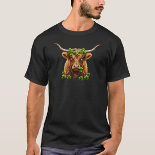 Camisa de arte do Dia de São Patrício com Vaca das