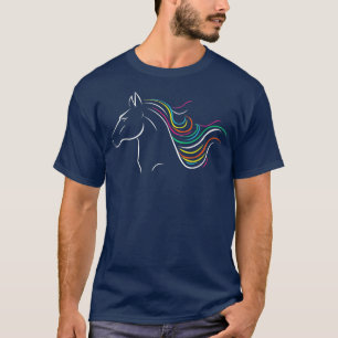 Camisa de Arte Equestre T Camisa Cavalo Equestre