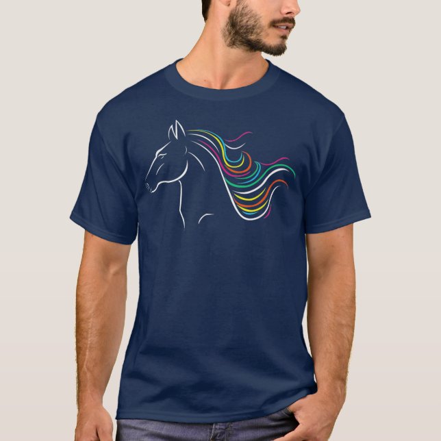 Camisa de Arte Equestre T Camisa Cavalo Equestre (Frente)