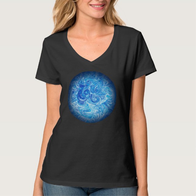 Camisa de Arte Fluida Calm Tide (Frente)