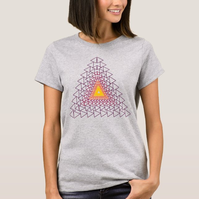 CAMISA DE ARTE GEOMÉTRICA TRIÂNGULO. (Frente)