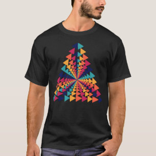 CAMISA DE ARTE GEOMÉTRICA TRIÂNGULO.
