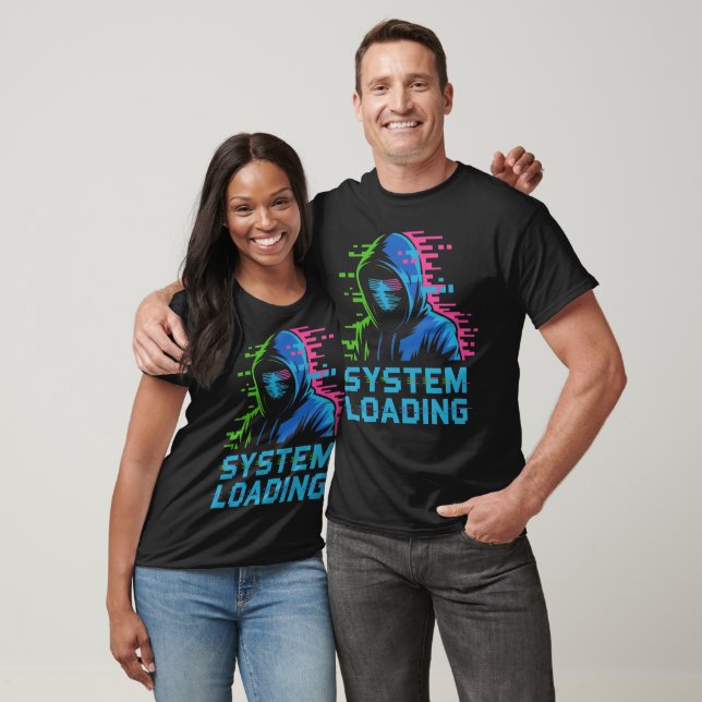 Camisa de Arte Neon com Efeito Glitch – System Loa (Unissex)