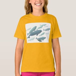 Camisa de Arte Orgânica de Baleia de Beluga de Cri