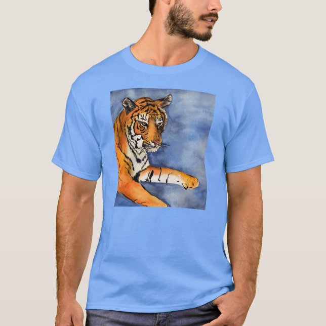 Camisa De Arte Personalizada Bengal Tiger (Laranja (Frente)