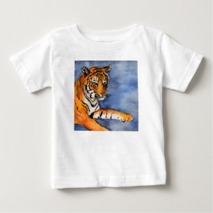 Camisa De Arte Personalizada Bengal Tiger (Laranja