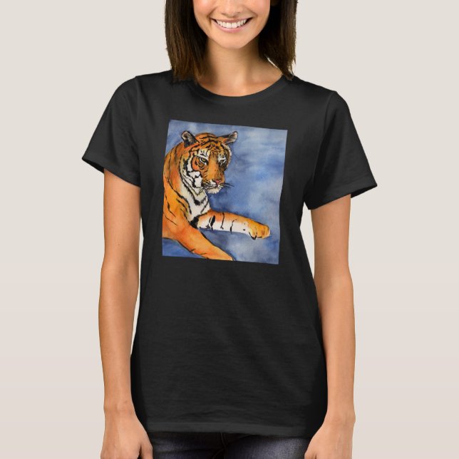 Camisa De Arte Personalizada Bengal Tiger (Laranja (Frente)