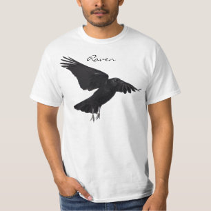 Camisa De Arte Sobre A Vida Selvagem Voadora Raven