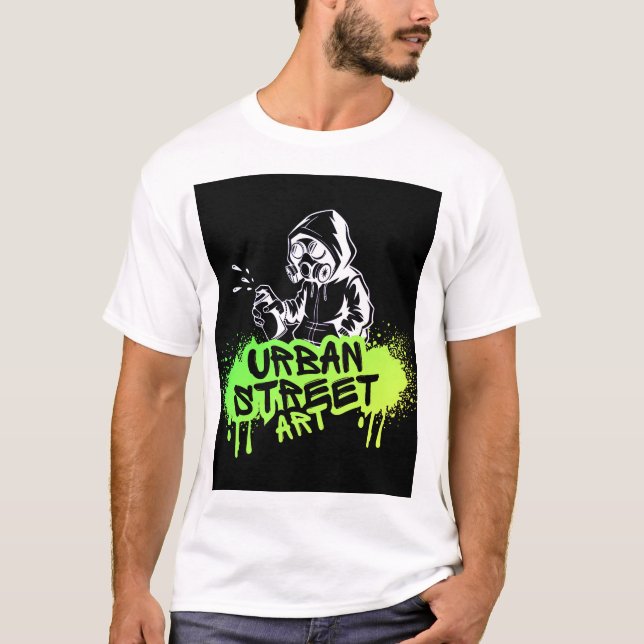 Camisa de Arte Urbana Verde e Negra - Negrito (Frente)